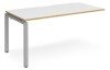 Dams Adapt Bench Desk One Person Extension - 1600 x 800mm - White/Oak