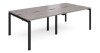 Dams Adapt Bench Desk Four Person Back To Back - 2400 x 1200mm - Grey Oak