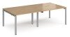 Dams Adapt Bench Desk Four Person Back To Back - 2400 x 1200mm - Oak