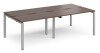 Dams Adapt Bench Desk Four Person Back To Back - 2400 x 1200mm - Walnut