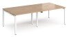 Dams Adapt Bench Desk Four Person Back To Back - 2400 x 1200mm - Beech