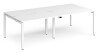 Dams Adapt Bench Desk Four Person Back To Back - 2400 x 1200mm - White