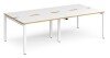 Dams Adapt Bench Desk Four Person Back To Back - 2400 x 1200mm - White/Oak