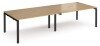 Dams Adapt Bench Desk Four Person Back To Back - 2800 x 1200mm - Oak