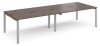 Dams Adapt Bench Desk Four Person Back To Back - 2800 x 1200mm - Walnut