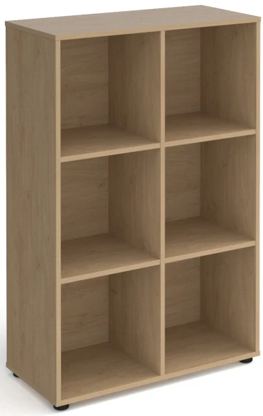 Dams Universal Cube Storage Unit 1295mm High with 6 Open Boxes & Glides - Kendal Oak