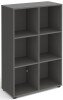 Dams Universal Cube Storage Unit 1295mm High with 6 Open Boxes & Glides - Onyx Grey