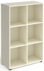 Dams Universal Cube Storage Unit 1295mm High with 6 Open Boxes & Glides - White