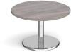 Dams Pisa Round Coffee Table - 800mm - Grey Oak