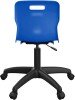 Titan Swivel Junior Chair with Black Base - (6-11 Years) 355-420mm Seat Height - Blue