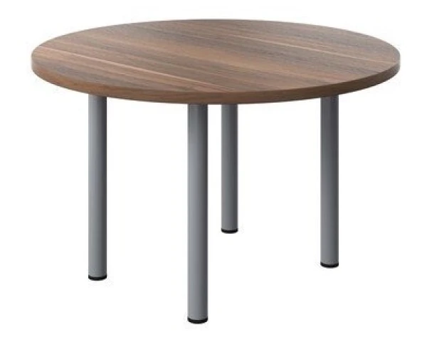 TC One Fraction Plus Circular Meeting Table - 1200 x 730mm - Dark Walnut (8-10 Week lead time)