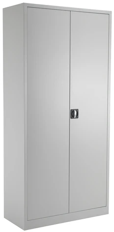 TC Talos Metal Cupboard with 4 Shelves - 1950mm High - Grey