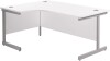 TC Single Leg Corner Desk 1800 x 1200mm - White
