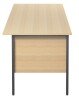 TC Eco 18 Rectangular Desk with Straight Legs, 2 and 3 Drawer Fixed Pedestals - 1800mm x 750mm - Sorano Oak