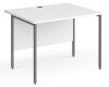 Dams Contract 25 Rectangular Desk with Straight Legs - 1000 x 800mm - White