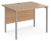 Dams Maestro 25 Rectangular Desk with Straight Legs - 1000 x 800mm - Beech