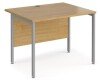 Dams Maestro 25 Rectangular Desk with Straight Legs - 1000 x 800mm - Oak