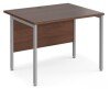 Dams Maestro 25 Rectangular Desk with Straight Legs - 1000 x 800mm - Walnut
