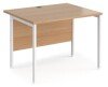 Dams Maestro 25 Rectangular Desk with Straight Legs - 1000 x 800mm - Beech