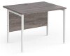 Dams Maestro 25 Rectangular Desk with Straight Legs - 1000 x 800mm - Grey Oak