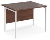 Dams Maestro 25 Rectangular Desk with Straight Legs - 1000 x 800mm - Walnut