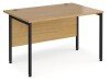 Dams Maestro 25 Rectangular Desk with Straight Legs - 1200 x 800mm - Oak