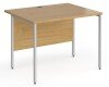 Dams Contract 25 Rectangular Desk with Straight Legs - 1000 x 800mm - Oak
