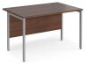 Dams Maestro 25 Rectangular Desk with Straight Legs - 1200 x 800mm - Walnut