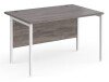 Dams Maestro 25 Rectangular Desk with Straight Legs - 1200 x 800mm - Grey Oak