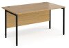 Dams Maestro 25 Rectangular Desk with Straight Legs - 1400 x 800mm - Oak