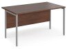 Dams Maestro 25 Rectangular Desk with Straight Legs - 1400 x 800mm - Walnut