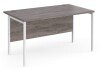 Dams Maestro 25 Rectangular Desk with Straight Legs - 1400 x 800mm - Grey Oak