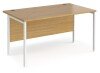 Dams Maestro 25 Rectangular Desk with Straight Legs - 1400 x 800mm - Oak