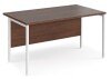 Dams Maestro 25 Rectangular Desk with Straight Legs - 1400 x 800mm - Walnut