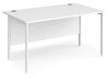 Dams Maestro 25 Rectangular Desk with Straight Legs - 1400 x 800mm - White