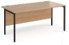 Dams Maestro 25 Rectangular Desk with Straight Legs - 1600 x 800mm - Beech