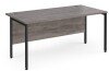 Dams Maestro 25 Rectangular Desk with Straight Legs - 1600 x 800mm - Grey Oak