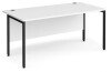 Dams Maestro 25 Rectangular Desk with Straight Legs - 1600 x 800mm - White