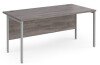 Dams Maestro 25 Rectangular Desk with Straight Legs - 1600 x 800mm - Grey Oak