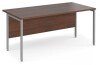 Dams Maestro 25 Rectangular Desk with Straight Legs - 1600 x 800mm - Walnut