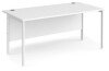 Dams Maestro 25 Rectangular Desk with Straight Legs - 1600 x 800mm - White