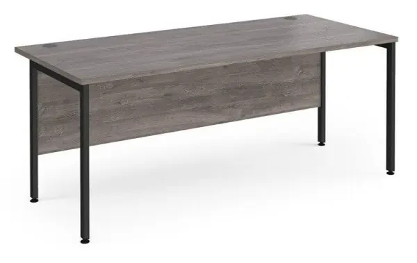 Dams Maestro 25 Rectangular Desk with Straight Legs - 1800 x 800mm - Grey Oak