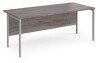 Dams Maestro 25 Rectangular Desk with Straight Legs - 1800 x 800mm - Grey Oak