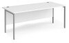 Dams Maestro 25 Rectangular Desk with Straight Legs - 1800 x 800mm - White
