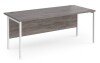 Dams Maestro 25 Rectangular Desk with Straight Legs - 1800 x 800mm - Grey Oak