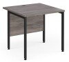 Dams Maestro 25 Rectangular Desk with Straight Legs - 800 x 800mm - Grey Oak