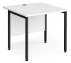 Dams Maestro 25 Rectangular Desk with Straight Legs - 800 x 800mm - White