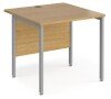 Dams Maestro 25 Rectangular Desk with Straight Legs - 800 x 800mm - Oak