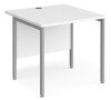 Dams Maestro 25 Rectangular Desk with Straight Legs - 800 x 800mm - White