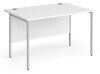 Dams Contract 25 Rectangular Desk with Straight Legs - 1200 x 800mm - White